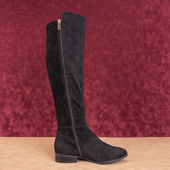 Michael Kors Women Black Fabric Vegan MK Logo OTK Fashion Boots sz 7 - Picture 4 of 10